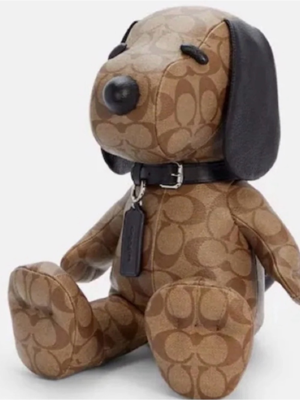 Coach X Peanuts Snoopy Collectible Bear In Signature Canvas NWT